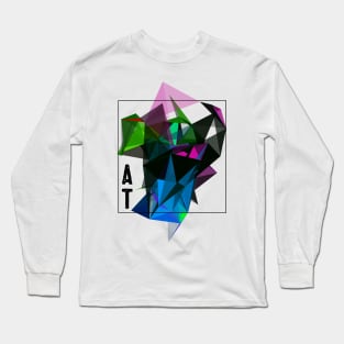 Abstract Geometric Collage Long Sleeve T-Shirt